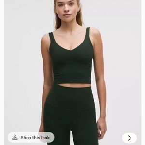 Lulu lemon women's align tank hunter green size 2